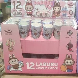 مداد رنگی ۱۲ رنگ لوله‌ای کرومی | تولیدی